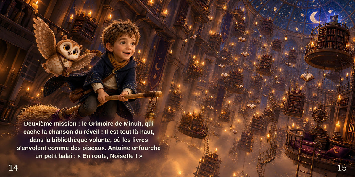 Chaque scène est illustrée en grand