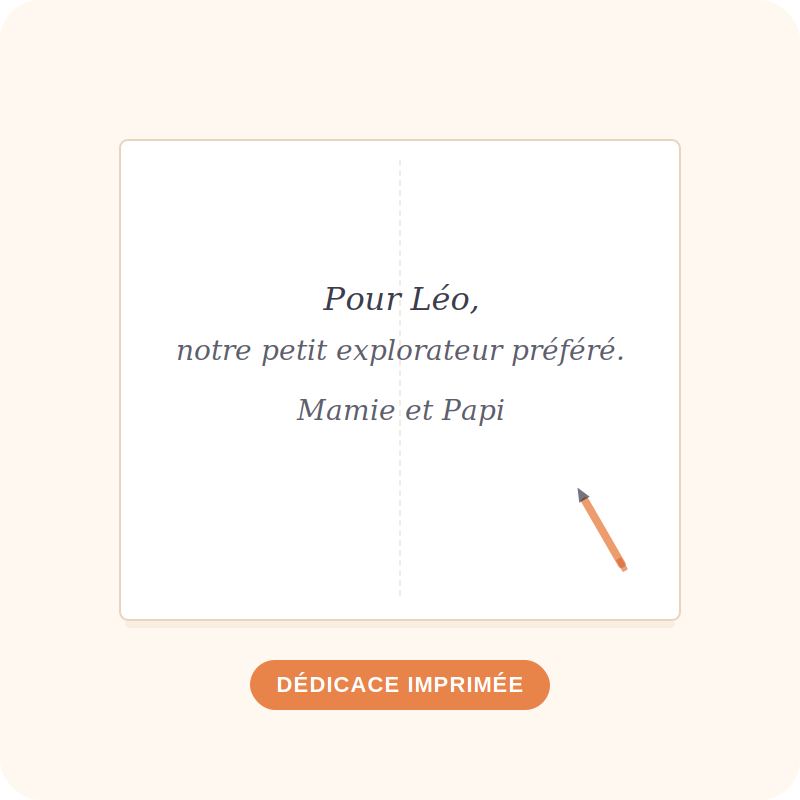 Dédicace personnalisée